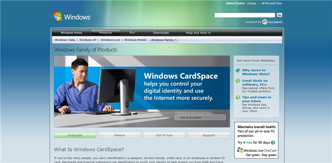 New home for Windows CardSpace on microsoft.com