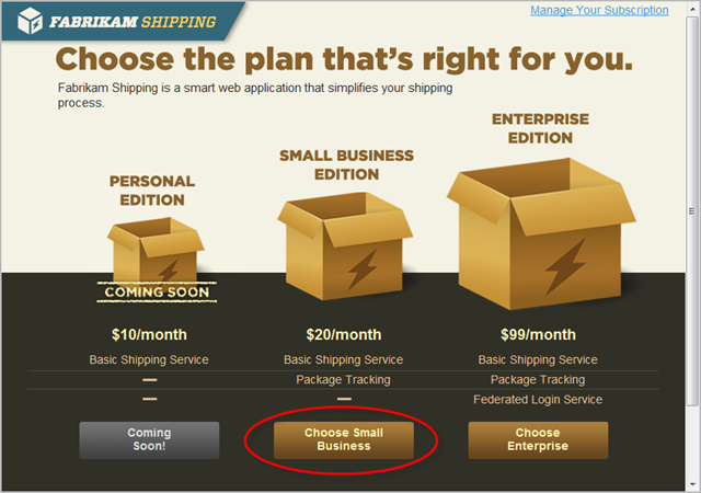 Fun with FabrikamShipping SaaS I: Creating a Small Business Edition Instance