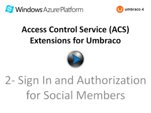 ACS Extensions for Umbraco – Part II: Social Providers