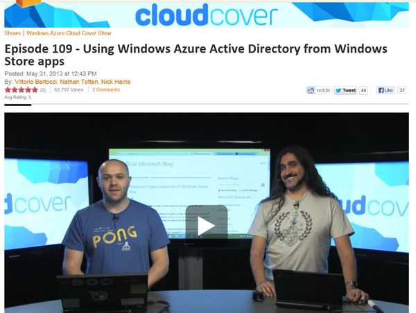 Windows Azure AD on Cloud Cover… Again! :-)