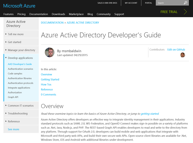 aka.ms/aaddev–your new guide to development with Azure AD