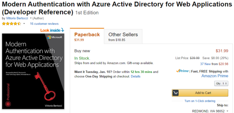 One year since “Modern Authentication with Azure Active Directory for Web Applications” came out